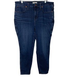Madewell Curvy High Rise Skinny Jeans Size 18W Blue Denim  Casual Everyday